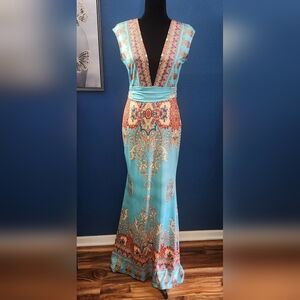 CBR Turquoise Maxi Dress Size M